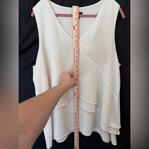J. Jill Cream Layered V-Neck Sleeveless Blouse Women’s XL RB 97641 Basics - Picture 5 of 5